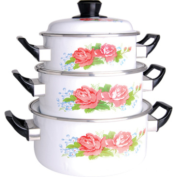 Ensemble de casserole en émail en porcelaine et ensemble de refroidissement Beeutiful